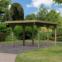 KARIBU Einzelcarport »Classic 1«, Außenmaß BxT: 273 x 394,5 cm, natur - braun Unkategorisiert online kaufen