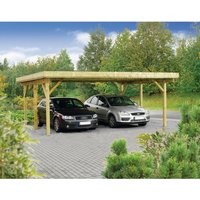 Mr. GARDENER Doppelcarport »Hamburg 1«, Außenmaß BxT: 604 x 504 cm, braun, Holzart: Kiefer Unkategorisiert online kaufen