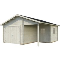 PALMAKO AS Blockbohlen-Garage, BxT: 510 x 550 cm (Außenmaße), Holz - transparent Unkategorisiert online kaufen