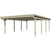 SKANHOLZ Carport »Emsland«, BxT: 613 x 846 cm, Firsthöhe: 248 cm, farbbehandelt - braun Unkategorisiert online kaufen