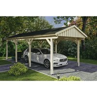 SKANHOLZ Carport »Fichtelberg«, BxT: 317 x 808 cm, Firsthöhe: 303 cm, unbehandelt - beige Unkategorisiert online kaufen