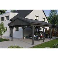 SKANHOLZ Carport »Fichtelberg«, BxT: 423 x 808 cm, Firsthöhe: 326 cm, lasiert - grau Unkategorisiert online kaufen SKANHOLZ Carport »Fichtelberg«, BxT: 423 x 808 cm, Firsthöhe: 326 cm, lasiert - grau Unkategorisiert online kaufen