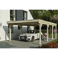 SKANHOLZ Carport »Grunewald«, BxT: 427 x 796 cm, Firsthöhe: 251 cm, unbehandelt - beige Unkategorisiert online kaufen
