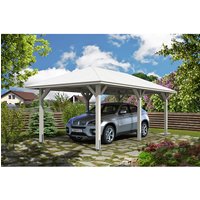 SKANHOLZ Carport »Taunus«, BxT: 374 x 656 cm, Firsthöhe: 314 cm, farbbehandelt - braun Unkategorisiert online kaufen