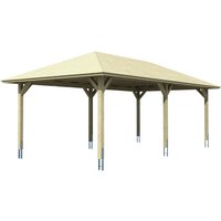 SKANHOLZ Carport »Taunus«, BxT: 439 x 786 cm, Firsthöhe: 329 cm, farbbehandelt - braun Unkategorisiert online kaufen