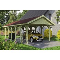 SKANHOLZ Carport »Wallgau«, BxT: 430 x 900 cm, Firsthöhe: 326 cm, imprägniert - gruen Unkategorisiert online kaufen