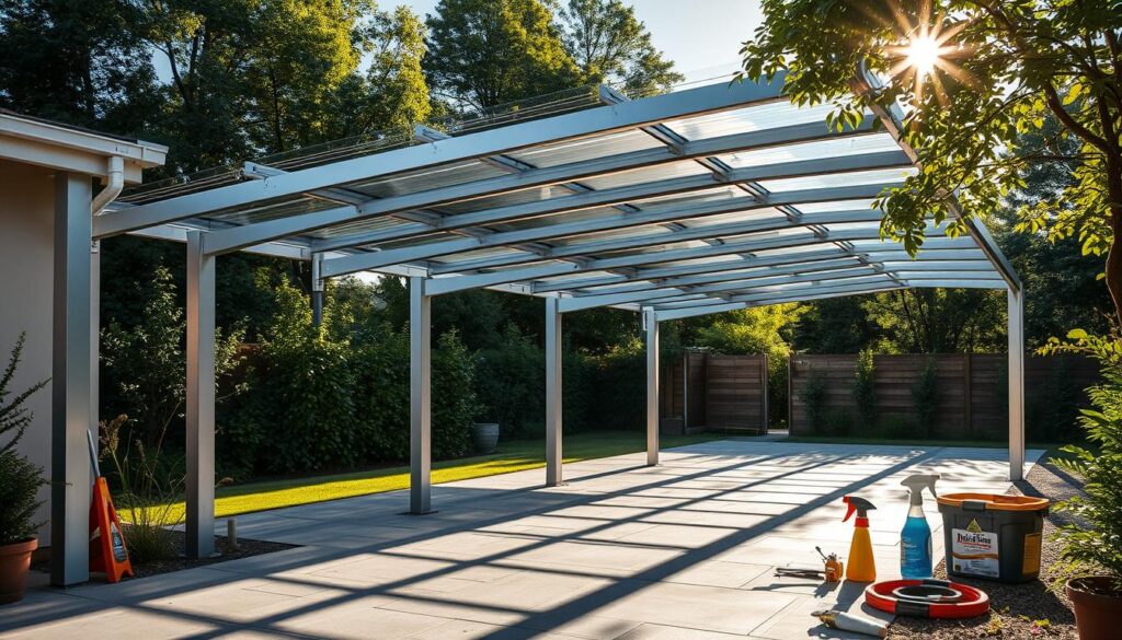 Aluminium Carport Wartung