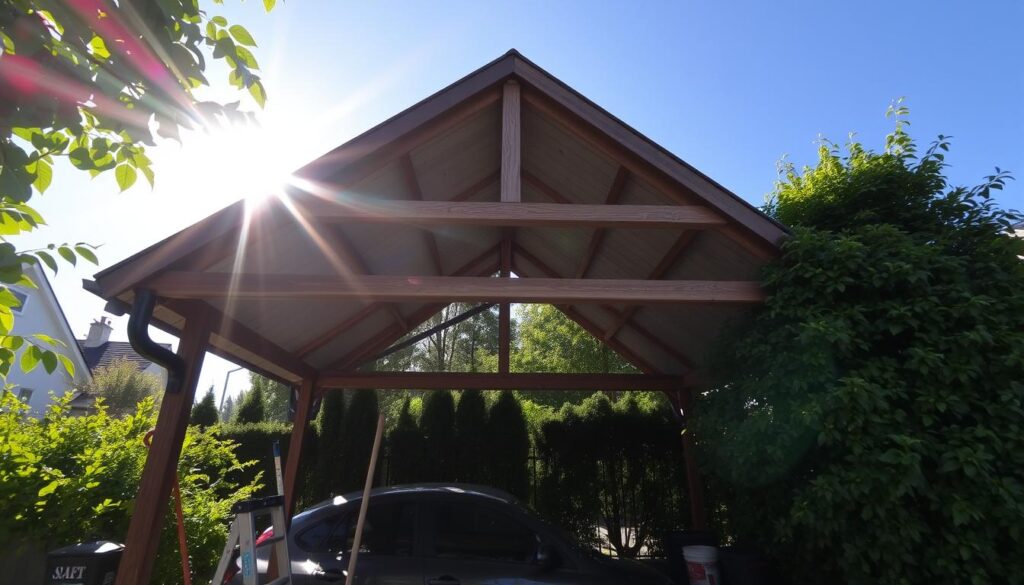 Carport Wartung und Pflege