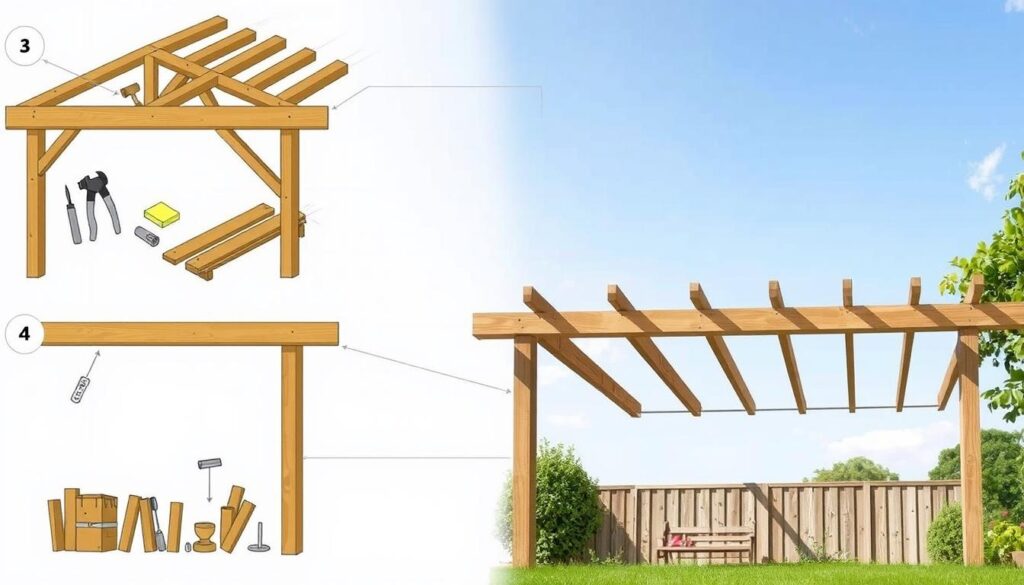 Holzcarport Konstruktion Schritt für Schritt