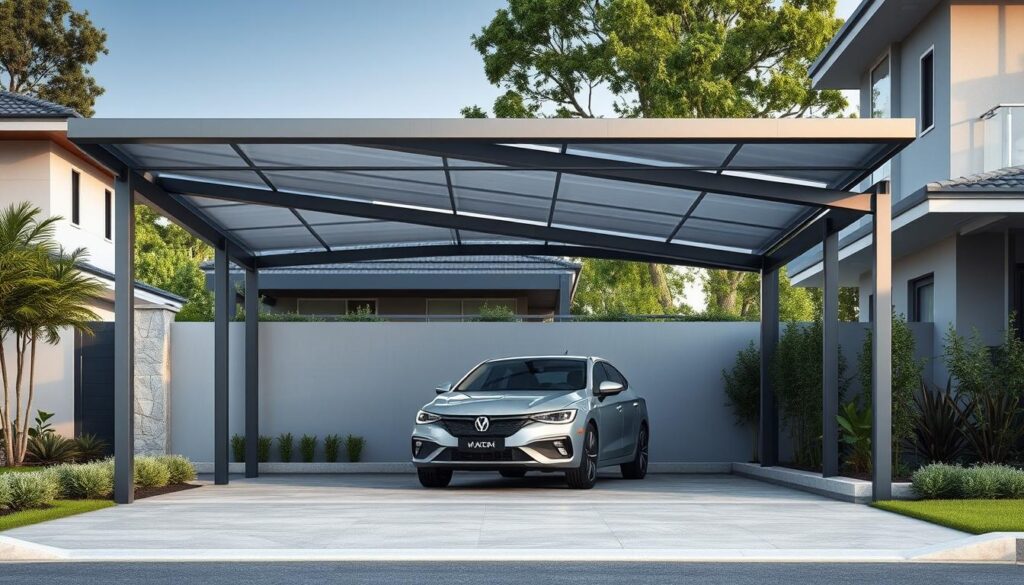 Moderner Metallcarport Design Trend