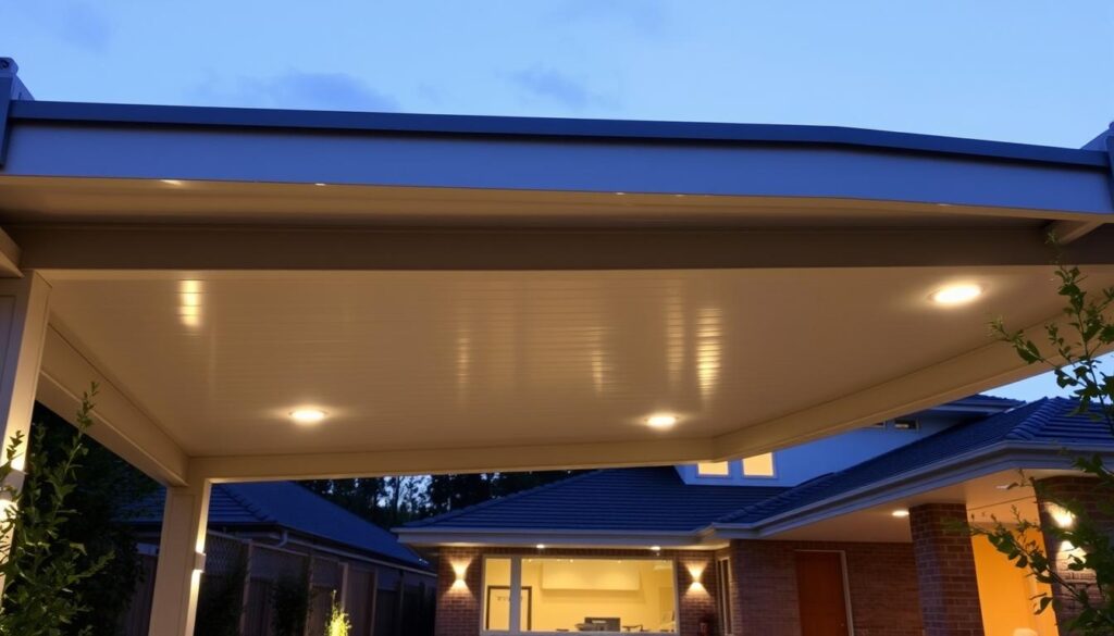 Professionelle Carport Beleuchtung Installation